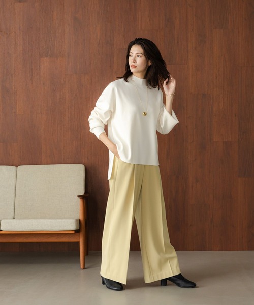 Elura（エルーラ） パンツ スリムウォームワイドパンツ「低身長サイズ