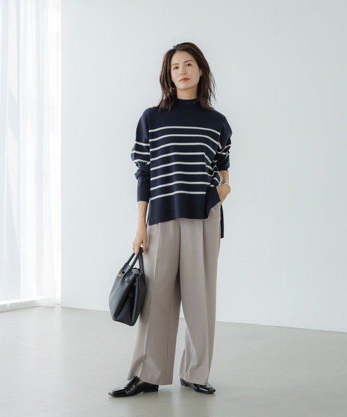 Elura（エルーラ） パンツ スリムウォームワイドパンツ「低身長サイズ