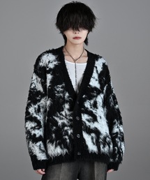 angelicpretty黒白ドット長袖カーディガン ADRER（アドラー） カーディガン BOUCLE SHAGGY KNIT REVERSIBLE