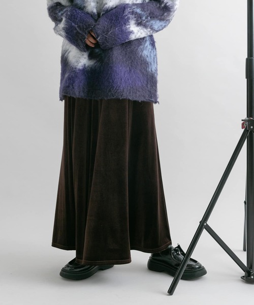 KBF（ケービーエフ） スカート セミフレアベロアスカート : ZOZOTOWN