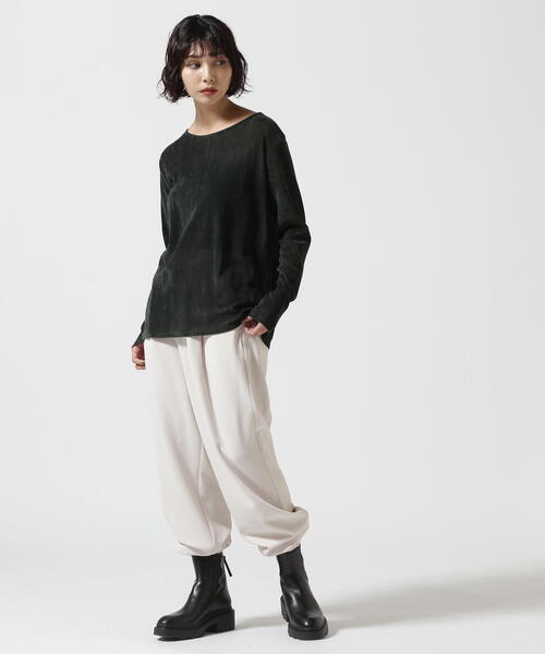tシャツ MANOF (マノフ) 別注TULLE FLOCKED TOPS レディース MANOF tシャツ (マノフ) 別注TULLE FLOCKED TOPS レディース