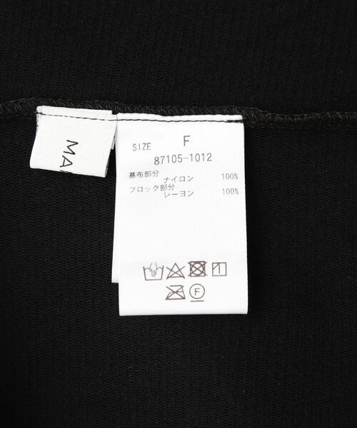MANOF tシャツ (マノフ) 別注TULLE FLOCKED TOPS レディース