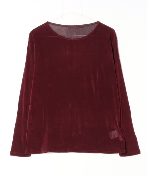 トップス manof TULLE FLOCKED TOPS MANOF tシャツ (マノフ) 別注TULLE FLOCKED TOPS レディース