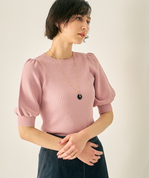 【おしゃれ】 38 半袖ニット 「ANAYI」 ANAYI ピンク ZOZOTOWN : レディース トップス
