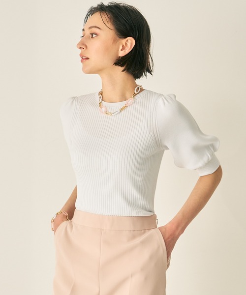 レビュー高評価の商品！ ANAYI 「ANAYI」 半袖ニット 38 ピンク レディース : ZOZOTOWN トップス