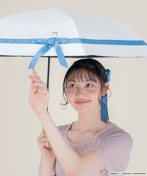 Wpc. 折りたたみ傘 遮光 ちいかわ ほめられリボン ミニ 日傘