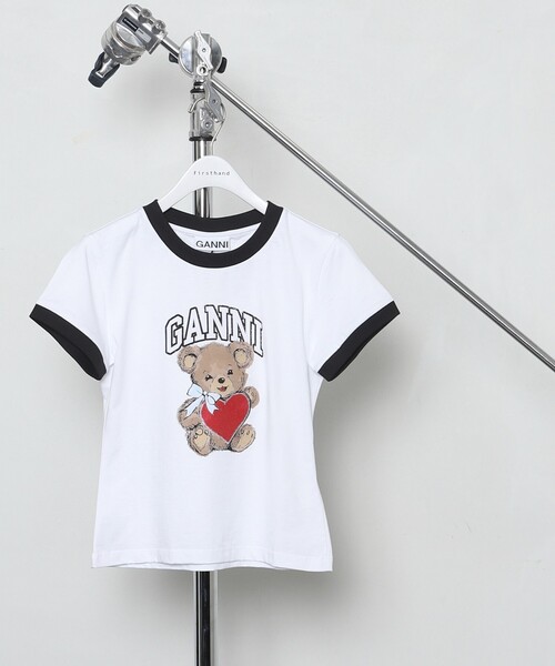 tシャツ GANNI/ガニー Basic Jersey Bear Small T / T4061 / / ショートスリーブプリントTシャツ / リンガ