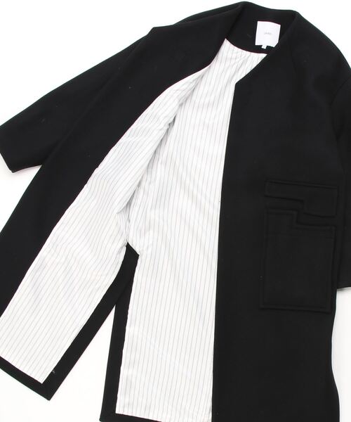 UN3D.（アンスリード） ノーカラーコート 38 グレー レディース