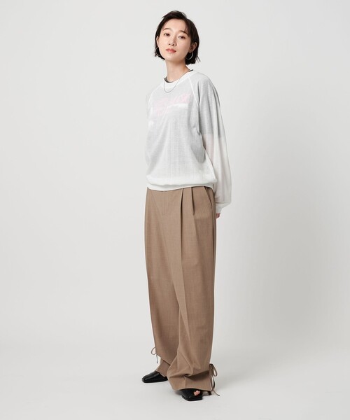 アメリカーナ×ユナイテッドアローズ ロング丈ラグランスウェット BEAUTY＆YOUTH UNITED ARROWS tシャツ 「WEB限定」シアー
