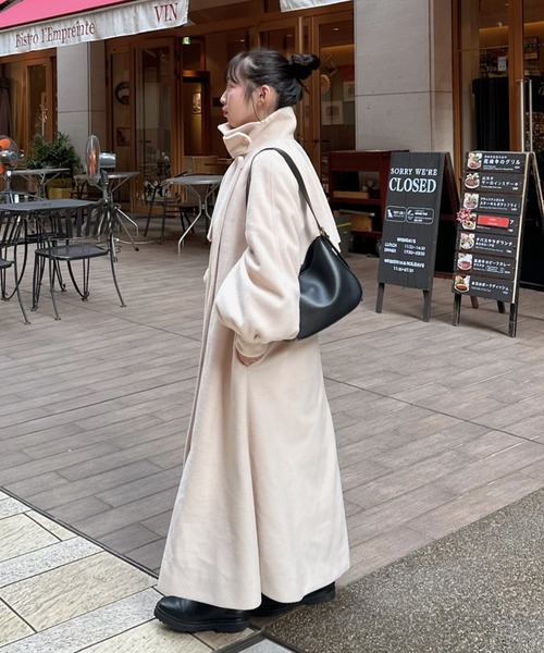 「muguet」 ステンカラーコート FREE アイボリー レディース_画像7