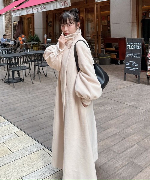 「muguet」 ステンカラーコート FREE アイボリー レディース_画像8