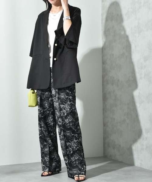 INTERPLANET  パンツスーツ　黒 REGULATION GABARDINE RIB FLAP POCKET PANTS(XS Black): Yohji