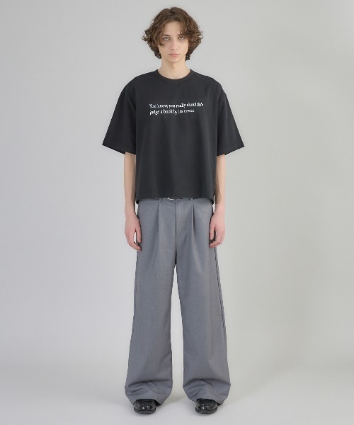 Regen Glanz tシャツ cropped T-shirt/クロップドTシャツ メンズ