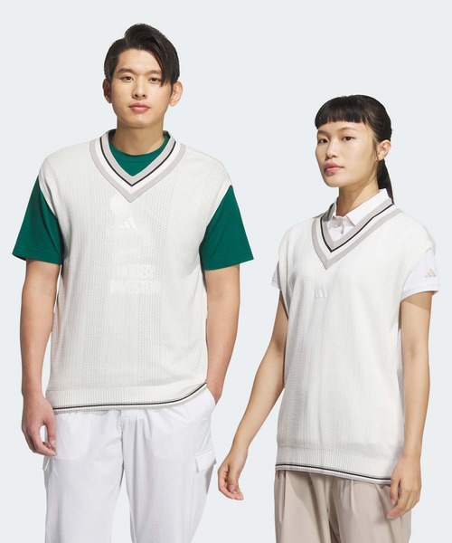 adidas ベスト ジレ ビヨンド ザ コース ルーズフィット ニット