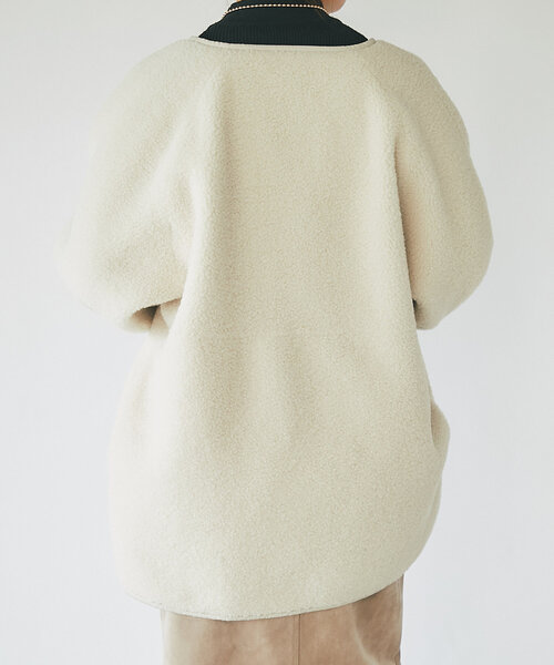 「un dix cors」 ノーカラーコート FREE チャコールグレー レディース_画像5