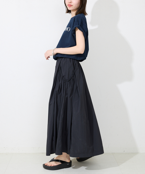 SLOBE IENA スカート ナイロンギャザースカート : ZOZOTOWN