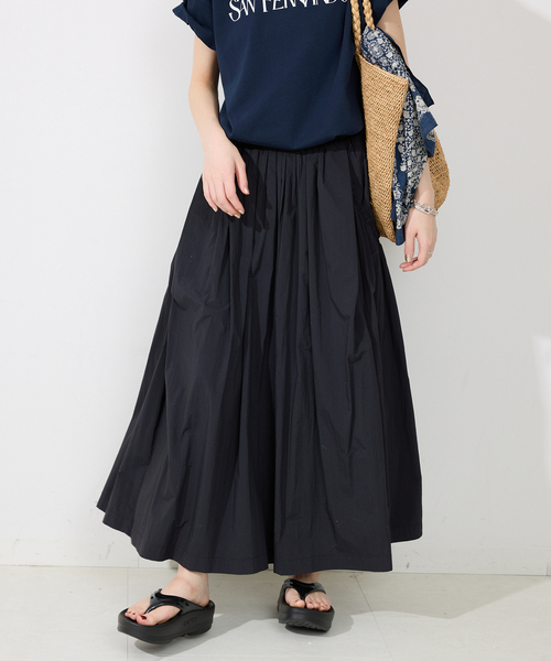 SLOBE IENA スカート ナイロンギャザースカート : ZOZOTOWN