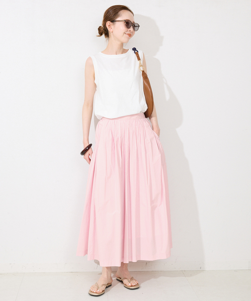 SLOBE IENA ギャザースカート SLOBE IENA｜PEボイル切替ギャザースカート | Rakuten Fashion