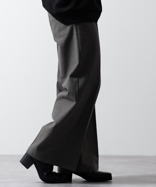 SssS　clel スラックス&テーラード CLEL】Back Brushed TR Flare Slacks/バックブラッシュドTR