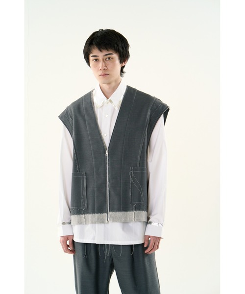 DISCOVERED（ディスカバード） ベスト ジレ SUITS SWEAT VEST メンズ 