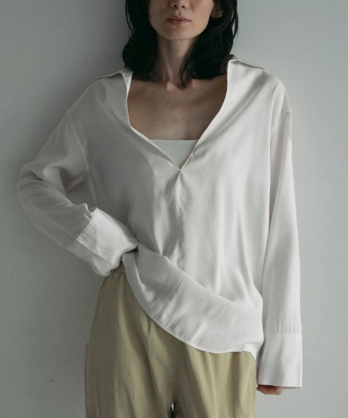 シャツ/ブラウス(長袖/七分) anuke Skipper Sheer Shirts anuke（アンヌーク） ブラウス シャツ anuke Skipper Sheer Shirts