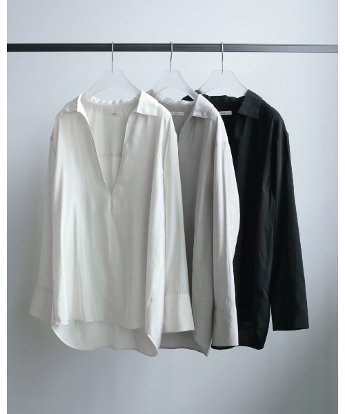 シャツ/ブラウス(長袖/七分) anuke Skipper Sheer Shirts anuke（アンヌーク） SALE30%OFF セール 2025SpringSummer トップス