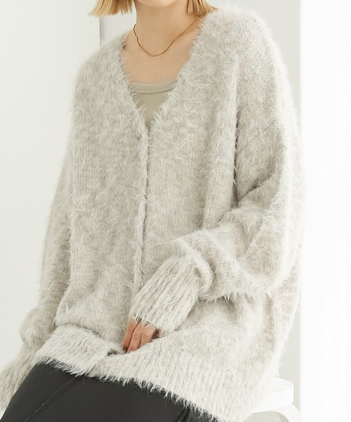 「Chaco closet」 ニットカーディガン FREE ブラック レディース_画像4