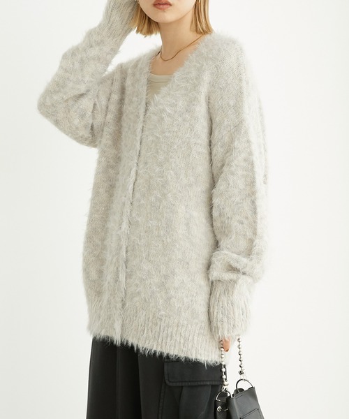 「Chaco closet」 ニットカーディガン FREE ブラック レディース_画像6