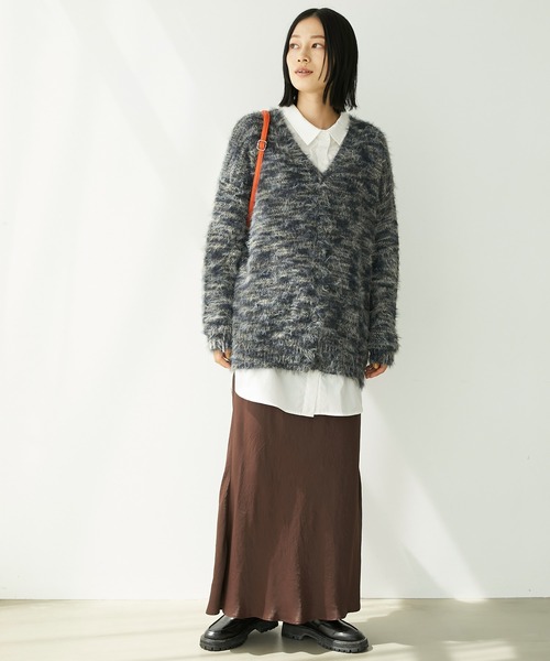 「Chaco closet」 ニットカーディガン FREE ブラック レディース_画像7