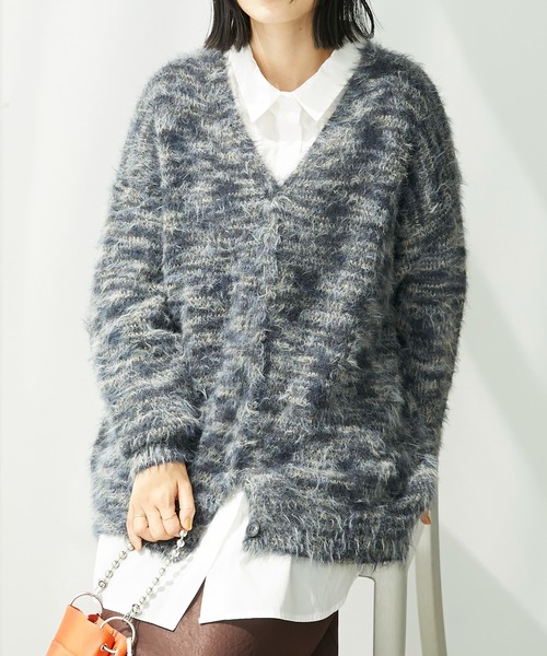 「Chaco closet」 ニットカーディガン FREE ブラック レディース_画像9