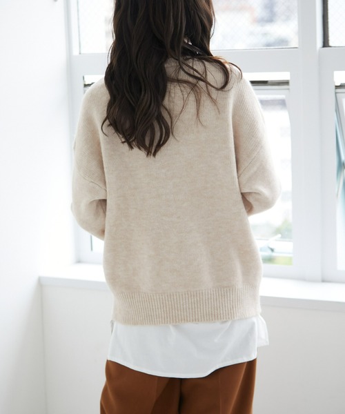 「ECRIRE」 長袖ニット M アイボリー レディース_画像3