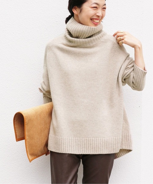 IENA（イエナ） タートルネックニット FREE イエロー レディース