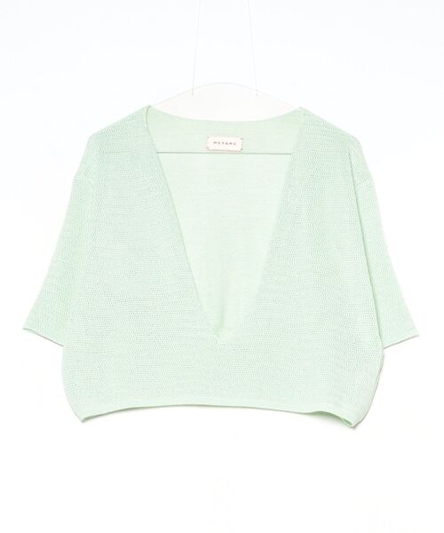 MEYAME ニット MEYAME（メヤメ） ニット セーター ロングスリットハーフスリーブ
