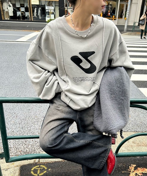 「WHO'S WHO gallery」 「KOOKY’N」スウェットカットソー FREE グレー レディース