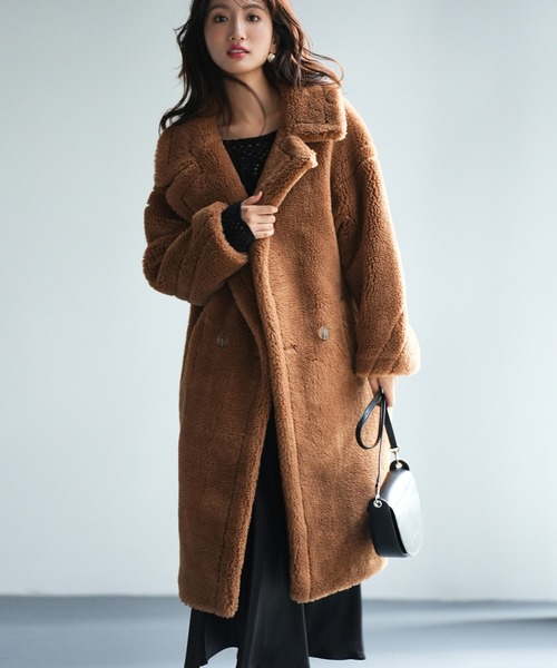 SAISON DE PAPILLON（セゾンドパピヨン） コート S ピンク レディース