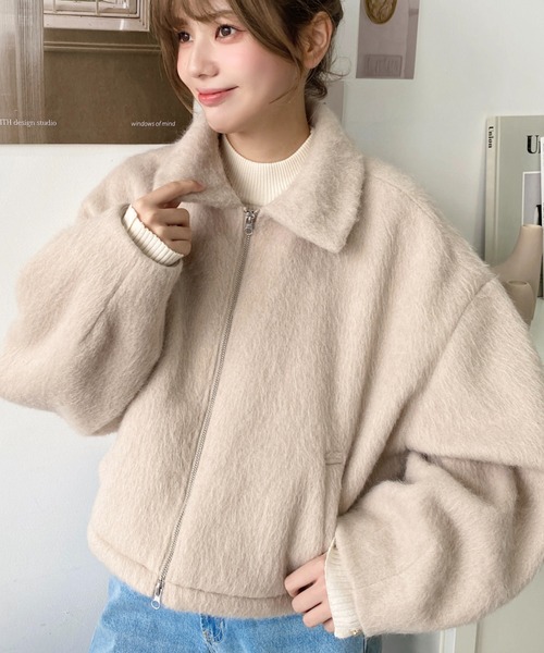 「moment+」 ブルゾン M アイボリー レディース_画像4