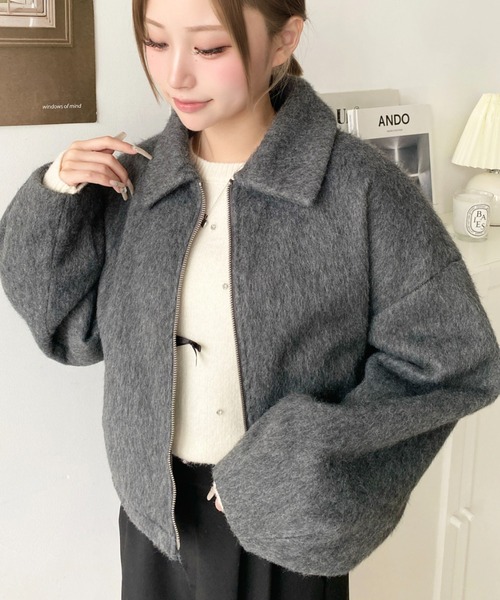 「moment+」 ブルゾン M アイボリー レディース_画像6