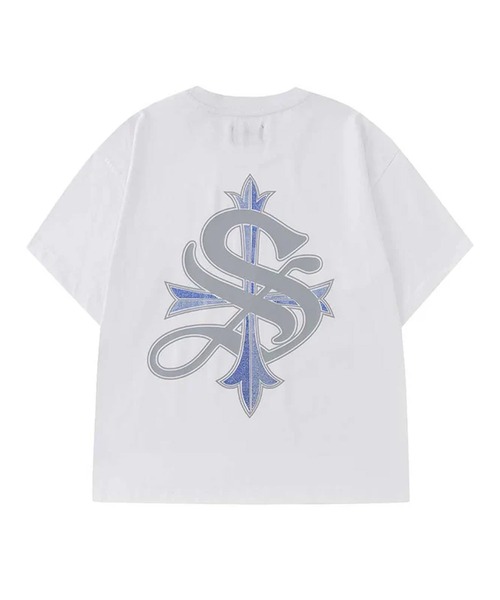 【SUPPLIER】サプライヤー/2-Tone Rhinestone Cross Tee/Tシャツ SUPPLIER tシャツ SUPPLIER/サプライヤー 2-Tone Rhinestone