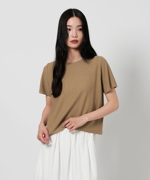 tシャツ ラメ ショートスリーブ Tシャツ レディース BEAUTY＆YOUTH UNITED ARROWS tシャツ ラメ ショートスリーブ T