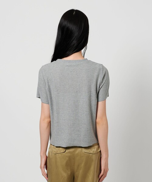 【BEAUTY&YOUTH】ラメショートスリーブTシャツ(ホワイト) ラメ ショートスリーブ Tシャツ（Tシャツ/カットソー