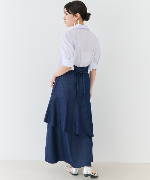 AND COUTURE（アンドクチュール） スカート デニムライクレイヤード