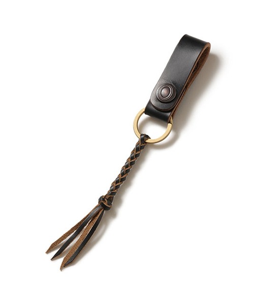 MR.OLIVE ポリッシュスチールレザー キーホルダー ME361 MR.OLIVE E.O.I POLISHED STEER LEATHER / BRASS SHOE HORN KEY