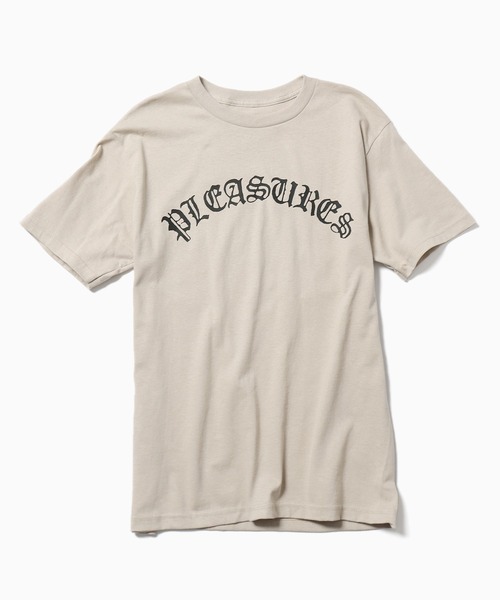 PLEASURES（プレジャーズ） tシャツ OLD E LOGO T-SHIRT フロントロゴ