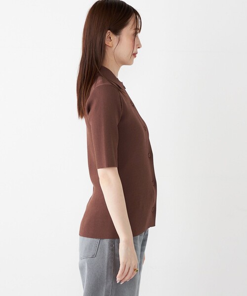 SHIPS for women - SHIPS ヘリンボーンパフスリーブニット SHIPS Colors ニット セーター Colors:「手洗い可能」リブ