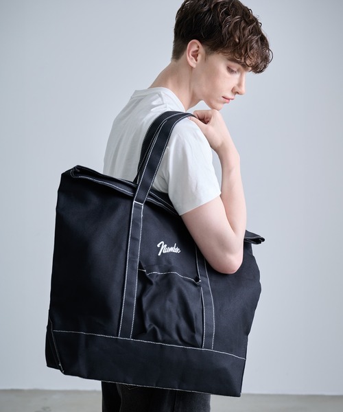 NUMBER (N)INE ナンバーナイン キャンバス レザー トートバッグ NUMBER (N)INE トートバッグ 「NUMBER(N)INE/ナンバーナイン
