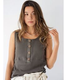 タンクトップ ノースリーブ ヘンリーネックデザインタンクトップ レディース｜ZOZOTOWN Yahoo!店
