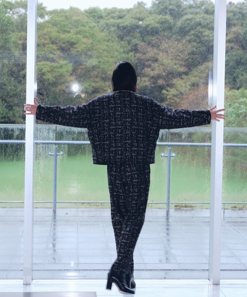 「Audrey and John Wad」 中綿ブルゾン FREE ネイビー レディース_画像5