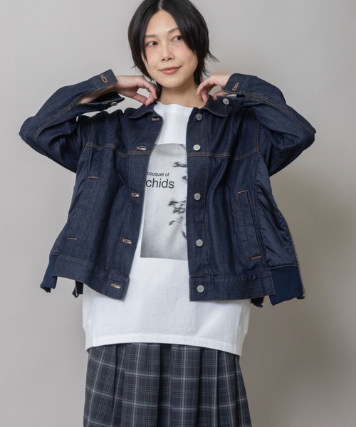 Munich（ミューニック） デニムジャケット gジャン 8ozデニム×ナイロン