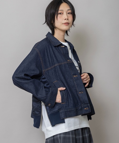 Munich（ミューニック） デニムジャケット gジャン 8ozデニム×ナイロン