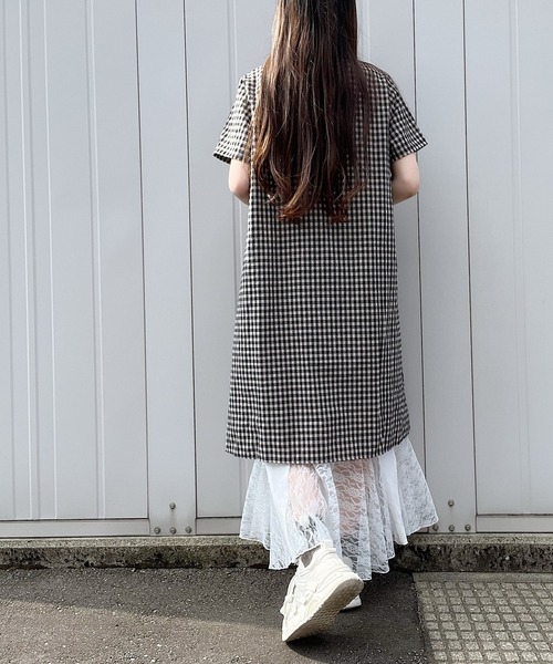 ブラウス シャツ ギンガムチェックワンピース レディース : ZOZOTOWN